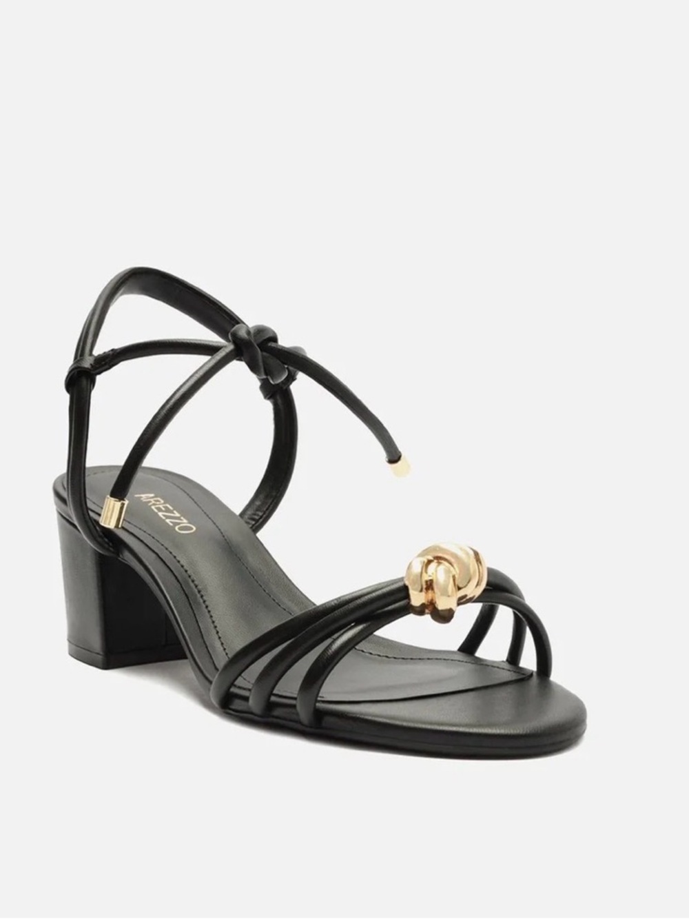 Arezzo ‘Camila’ Knot Mid Block Sandals